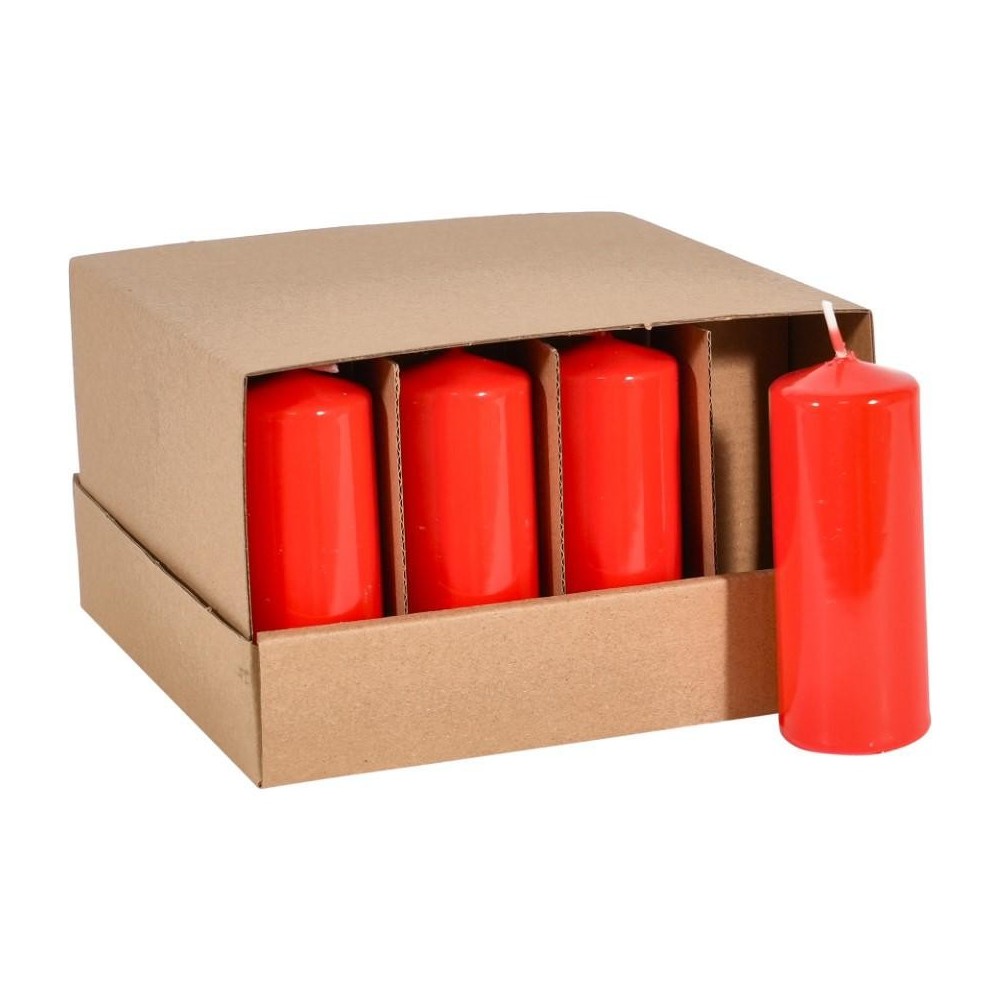 CANDELA MOCCOLO SMALTATA MM.100X40 ROSSO